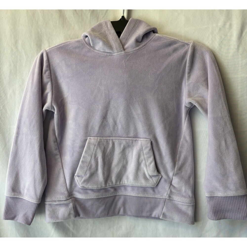 Wonder Nation Girls Pastel Purple Pullover Hoodie Soft Velvet Feel Size S 6-6X